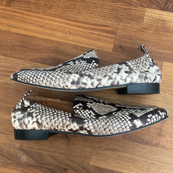 Tory Burch Kira Elastic Heel Snake Python Print Loafers Flats Shoes 8 - Picture 6 of 9